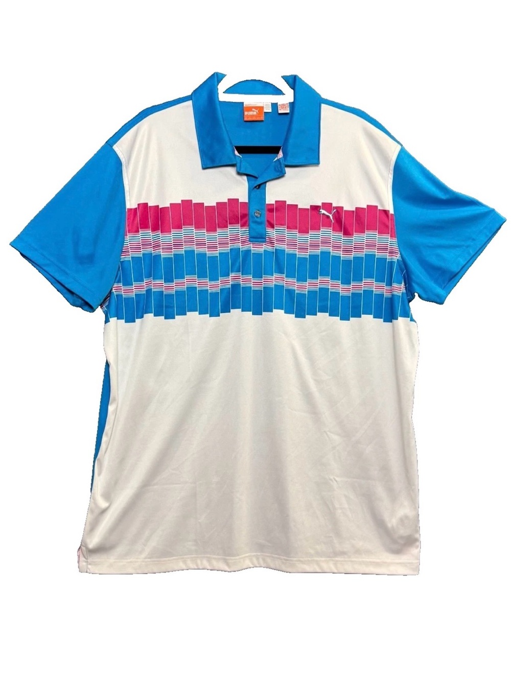Puma Men's Sportlifestyle Dry Cell Polo Short Sleeve Performance Sz XXL Blue